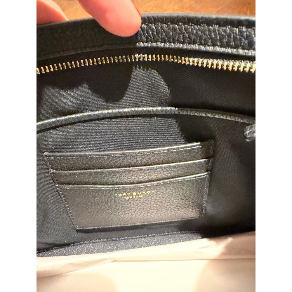 Tory Burch RARE Black Leather Clutch NWT - Picture 4 of 5